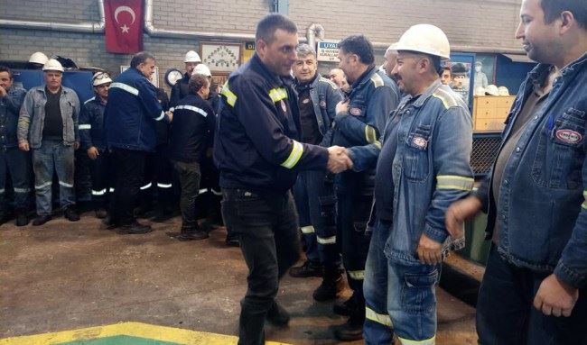 Başkan Yılmaz işçilerin yeni yılını kutladı