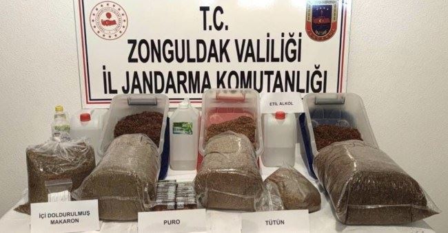 Zonguldak’ta jandarma ekiplerinden tütün operasyonu