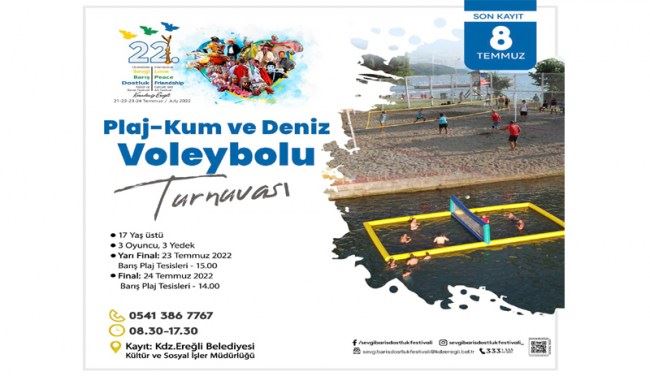 Plaj-Kum Ve Deniz Voleybolu Turnuvası İçin Kayıtlar Başladı