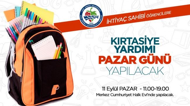 Kdz.Ereğli Belediyesi kırtasiye yardımı yapacak