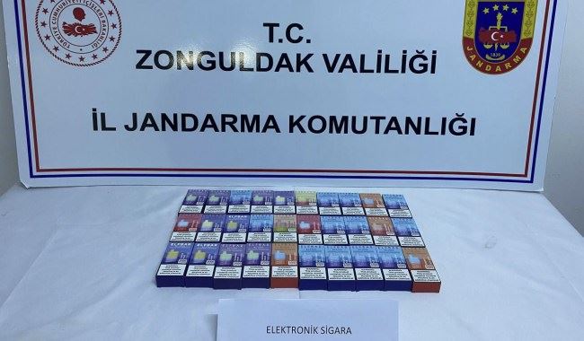 Zonguldak jandarma’dan elektronik sigara baskını