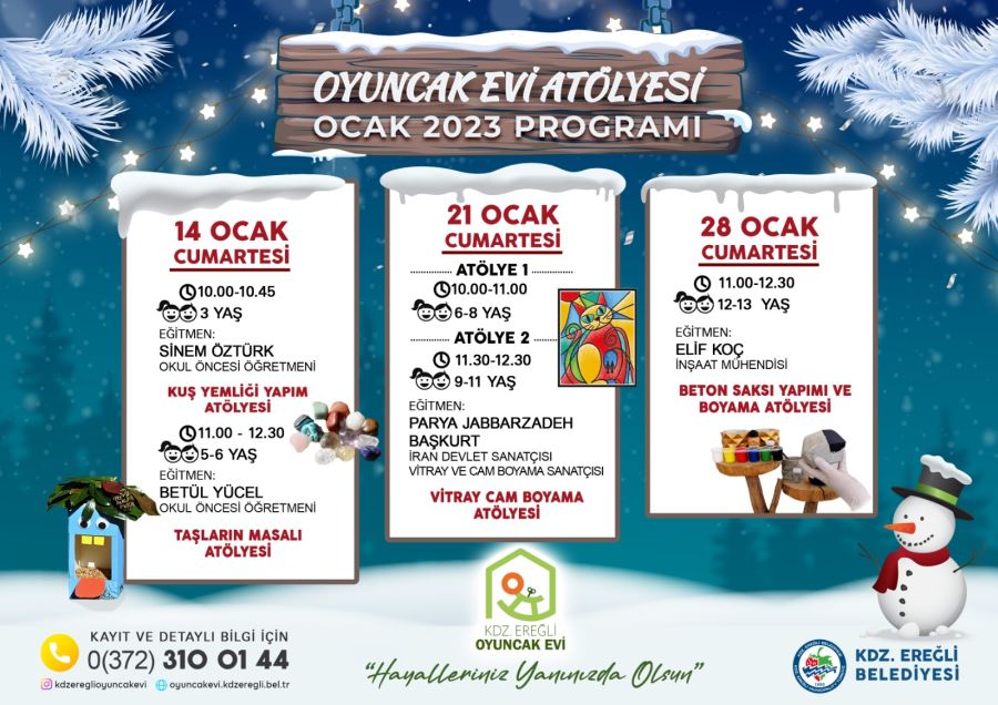 OYUNCAK EVİ OCAK AYI PROGRAMI AÇIKLANDI