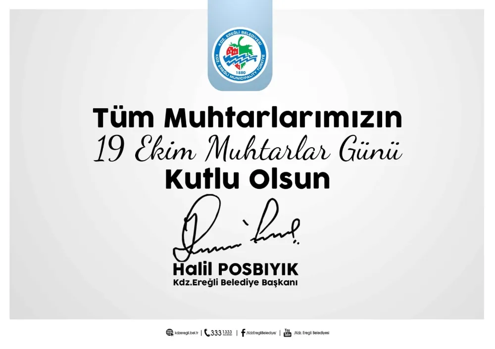 BAŞKAN POSBIYIK, MUHTARLAR GÜNÜ’NÜ KUTLADI