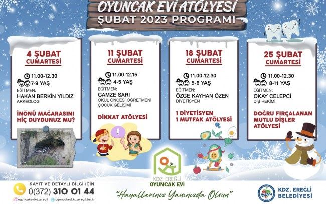 Oyuncak evi şubat ayı programı açıklandı