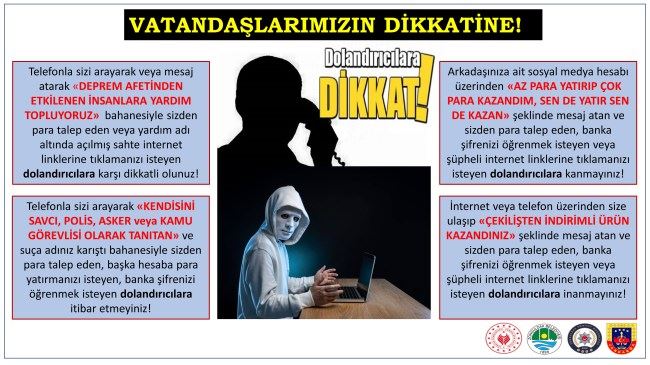 Zonguldak Valiliği uyardı.. Dolandırıcılara dikkat