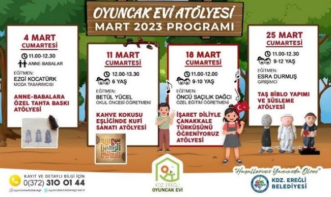 Oyuncak evi Mart ayı programı açıklandı