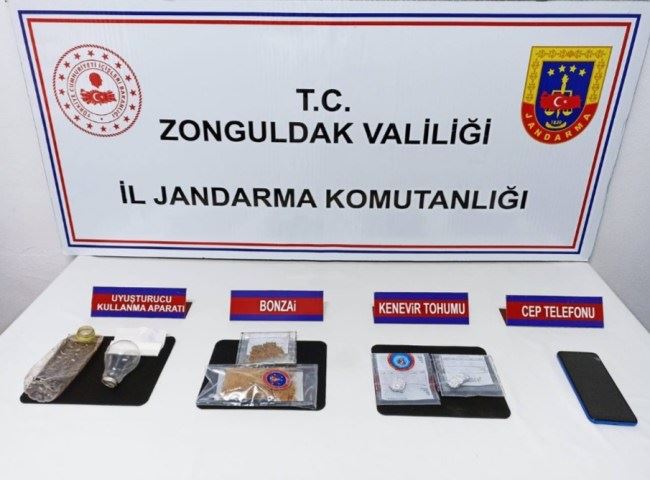 Zonguldak jandarma’da uyuşturucu operasyonu