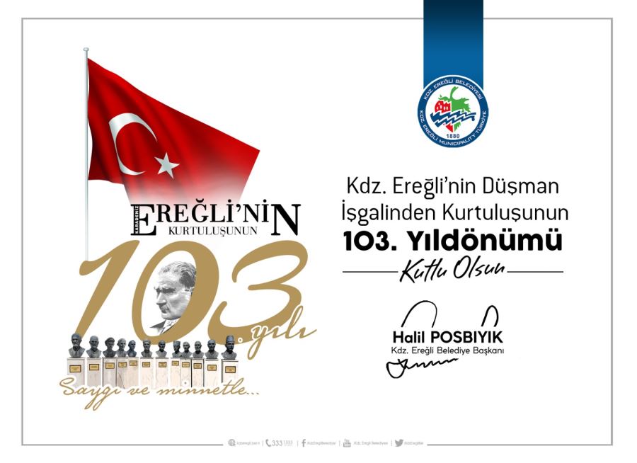 BAŞKAN POSBIYIK, KDZ. EREĞLİ’NİN KURTULUŞUNUN 103. YILINI KUTLADI