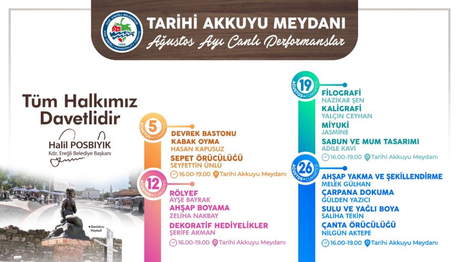 TARİHİ AKKUYU MEYDANI AĞUSTOS AYI PROGRAMI AÇIKLANDI