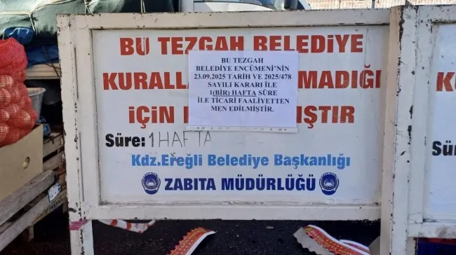 Kdz. Ereğli’de, Müşteriye Kaba Davranan 2 Tezgah Kapatıldı